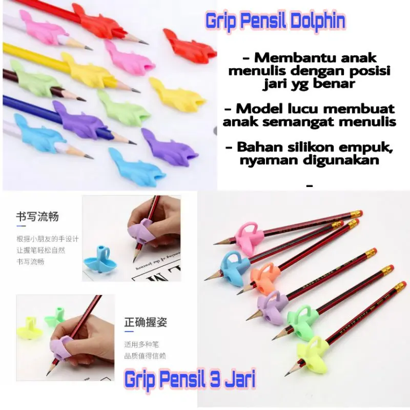 Pencil holder Pensil Grip Alat Bantu Menulis Anak Paud TK Silikon