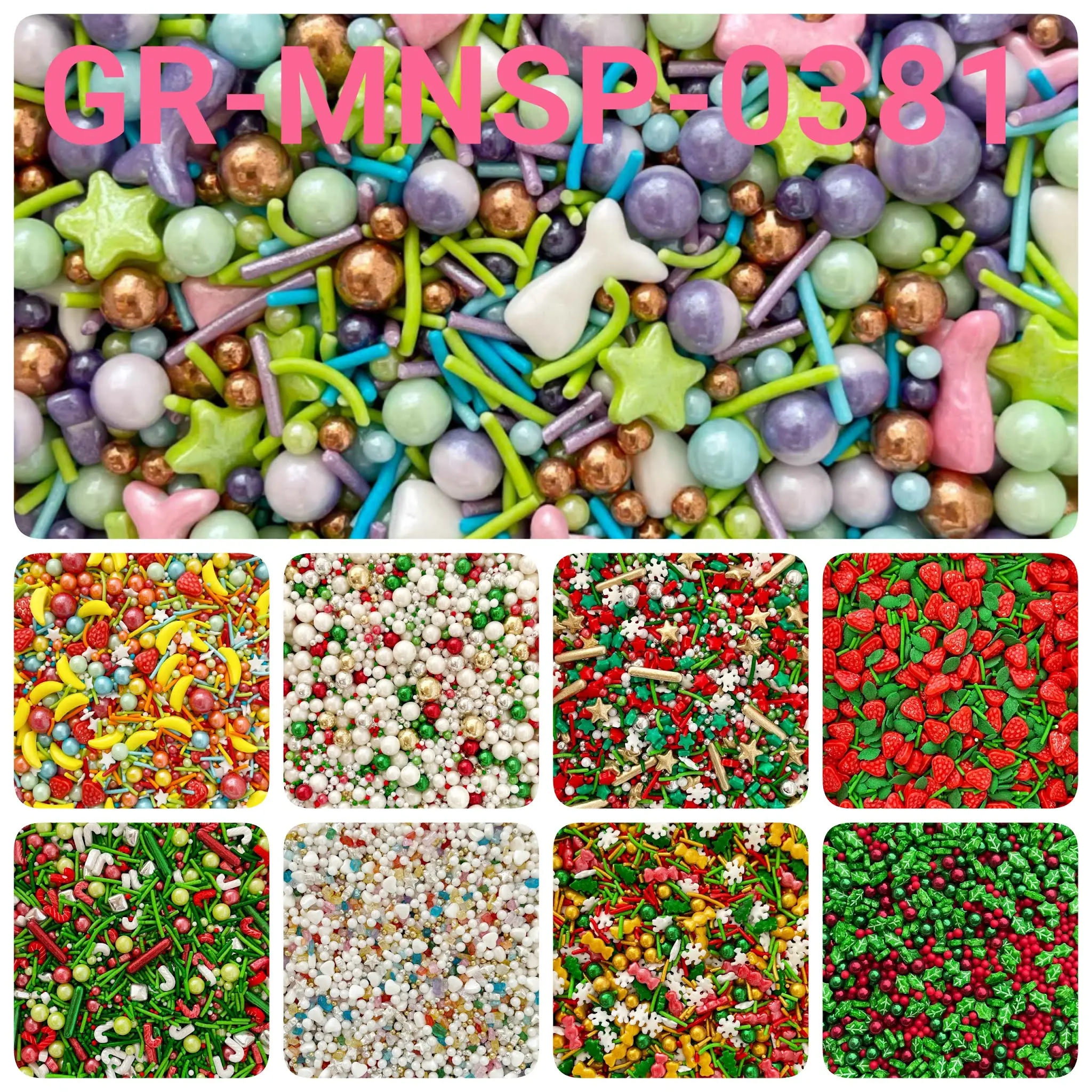 GR-MNSP-0381 Sprinkles trimit springkel 10gr natal pisang permen buah