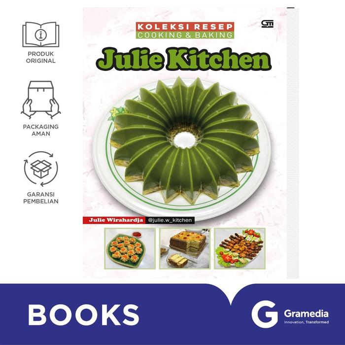 Gambar KOLEKSI RESEP COOKING & BAKING JULIE KITCHEN dari Gramedia Kota Administrasi Jakarta Utara Tokopedia
