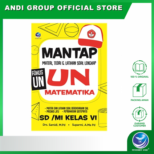 Gambar Mantap UN Matematika SD/MI Kelas VI,Materi, Teori & Latihan Soal Lengk dari Andi Publisher Kab. Sleman Tokopedia