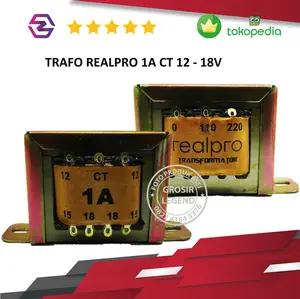 Trafo travo 1A ampere 18V CT Realpro murni tembaga