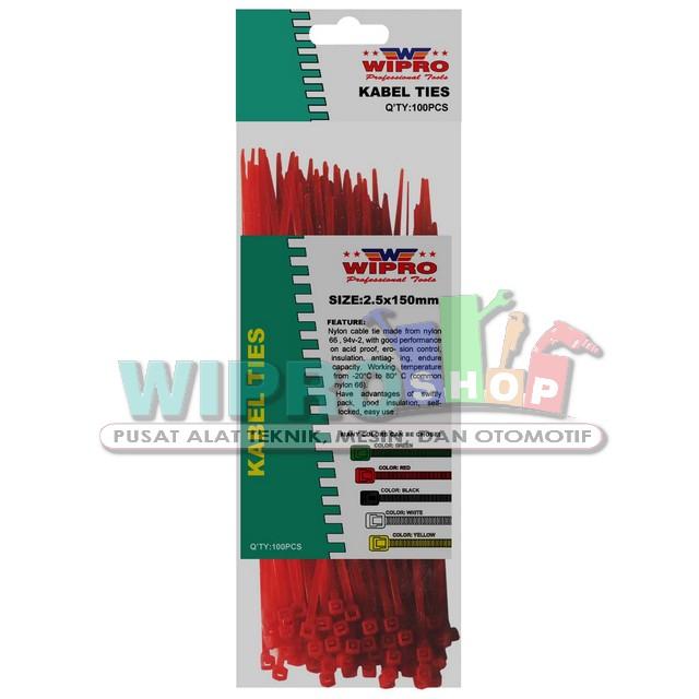 Gambar WIPRO Kabel Ties (Neon Red) 4.8x300 dari wiproshop Kota Surabaya Tokopedia