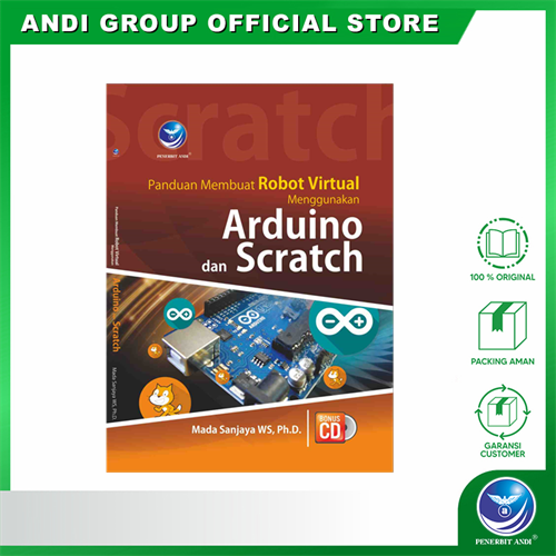 Gambar Panduan Membuat Robot Virtual Menggunakan Arduino Dan Scratch + cd dari Andi Publisher Kab. Sleman Tokopedia