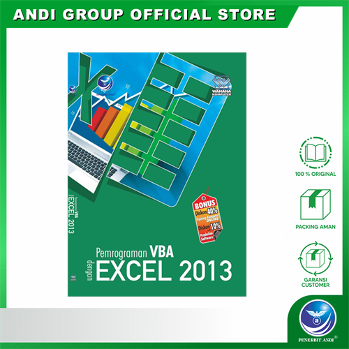 Gambar Pemrograman VBA dengan Excel 2013 dari Andi Publisher Kab. Sleman Tokopedia
