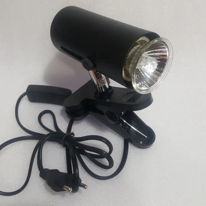 Paket Fitting Jepit Reptile + Lampu Halogen UVA UVB 3.0 1