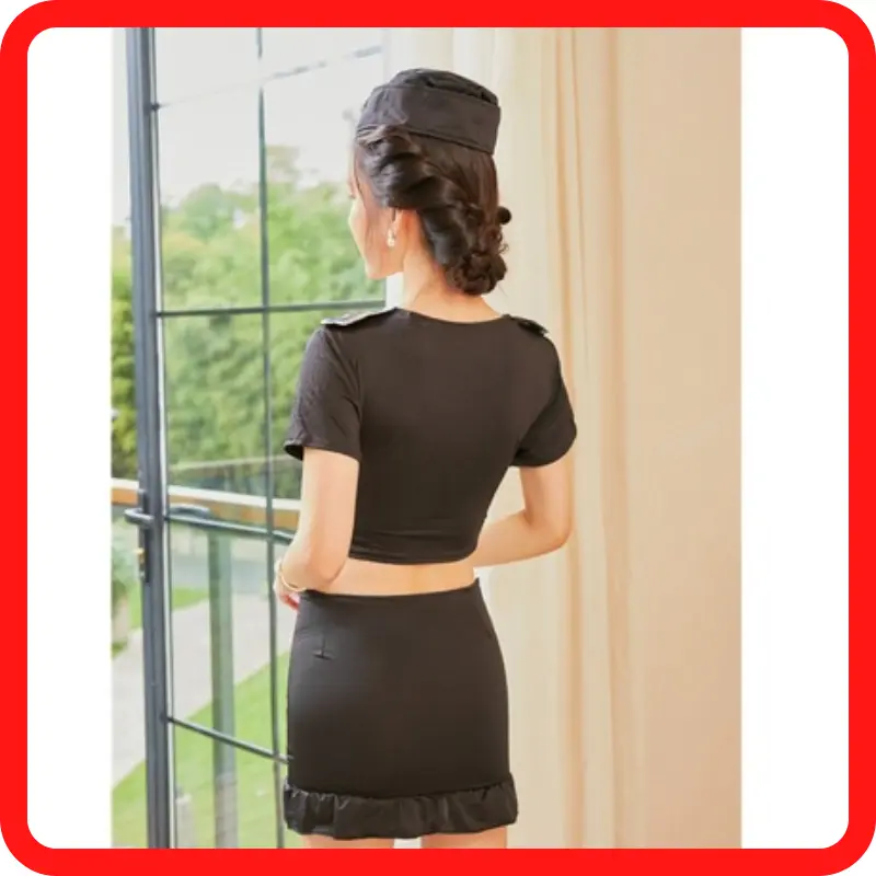 Baju Lingerie Cosplay Pramugari Kostum Seragam Pramugari LCP89024 4