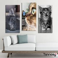 Gambar HIASAN DINDING GAMBAR KUCING LUCU 15x30CM WALL DEKOR DEKORASI DINDING - O11A dari Tennesy Kota Malang 1 Tokopedia