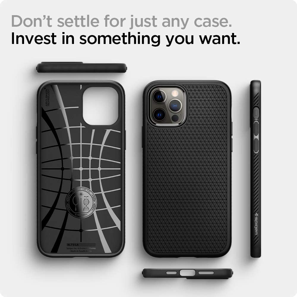 Spigen iPhone 12 Mini Case Liquid Air - Matte Black ACS01744
