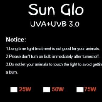 25w Sun Glo Halogen Reptile UVA UVB Lampu Pemanas Penghangat Kandang 4
