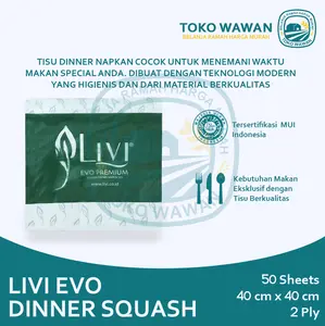 Tissue Livi EVO Napkin SQUASH 50 Sheet Tisu Dinner Premium 40 x 40 cm