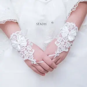 Sarung Tangan Pesta Brokat Lace Anak l Gloves Wedding - STA 011