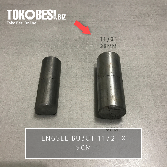 Gambar Engsel bubut 11/2" (38mm) x 9cm (bh) dari Tokobesi Biz Kota Bandung Tokopedia