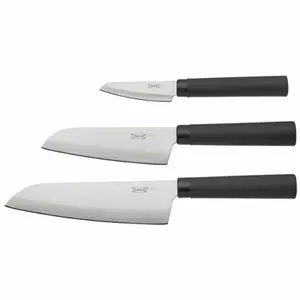 1Set 3pcs Pisau Serbaguna Alat Potong Dapur Anti Karat_Original