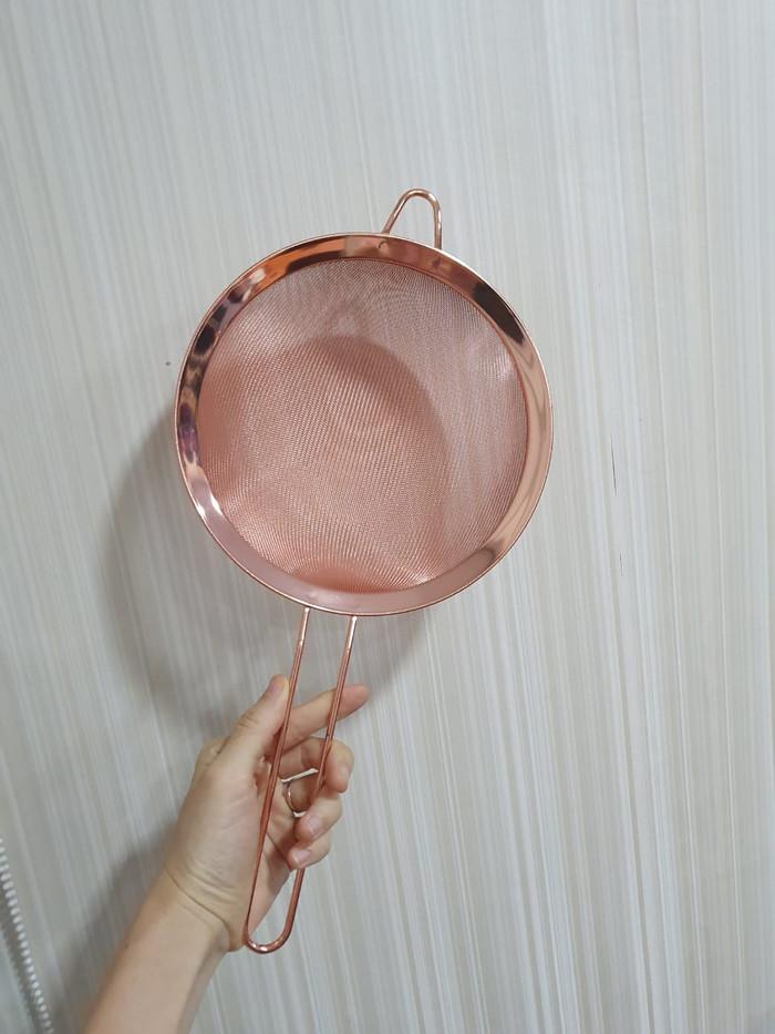 Gambar Ayakan Tepung Seri Rose Gold Large D18cm Panjang 37cm dari Trinity Kitchen Kota Administrasi Jakarta Barat Tokopedia