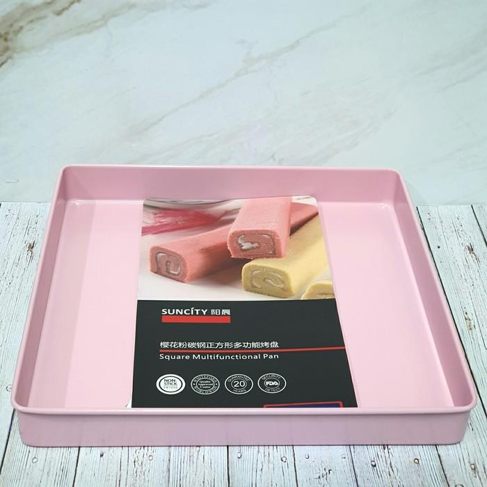 Gambar Suncity YC80155 - Square Bake Pan 28x28x3.5cm / Loyang Bolgul Pink dari Trinity Kitchen Kota Administrasi Jakarta Barat Tokopedia