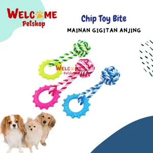 Chip Toy Bite Mainan Gigit Gigitan Anjing Bola Kain Dog Toy