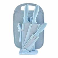 Gambar VISHAL Pisau + Talenan Masak Set 7IN1 Bahan Keramik Best Quality - Biru dari VISHAL Kab. Tangerang 3 Tokopedia