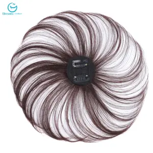 Clip-On Hair Topper Wig Human Hair Hairpiece Hair Extension Wig for