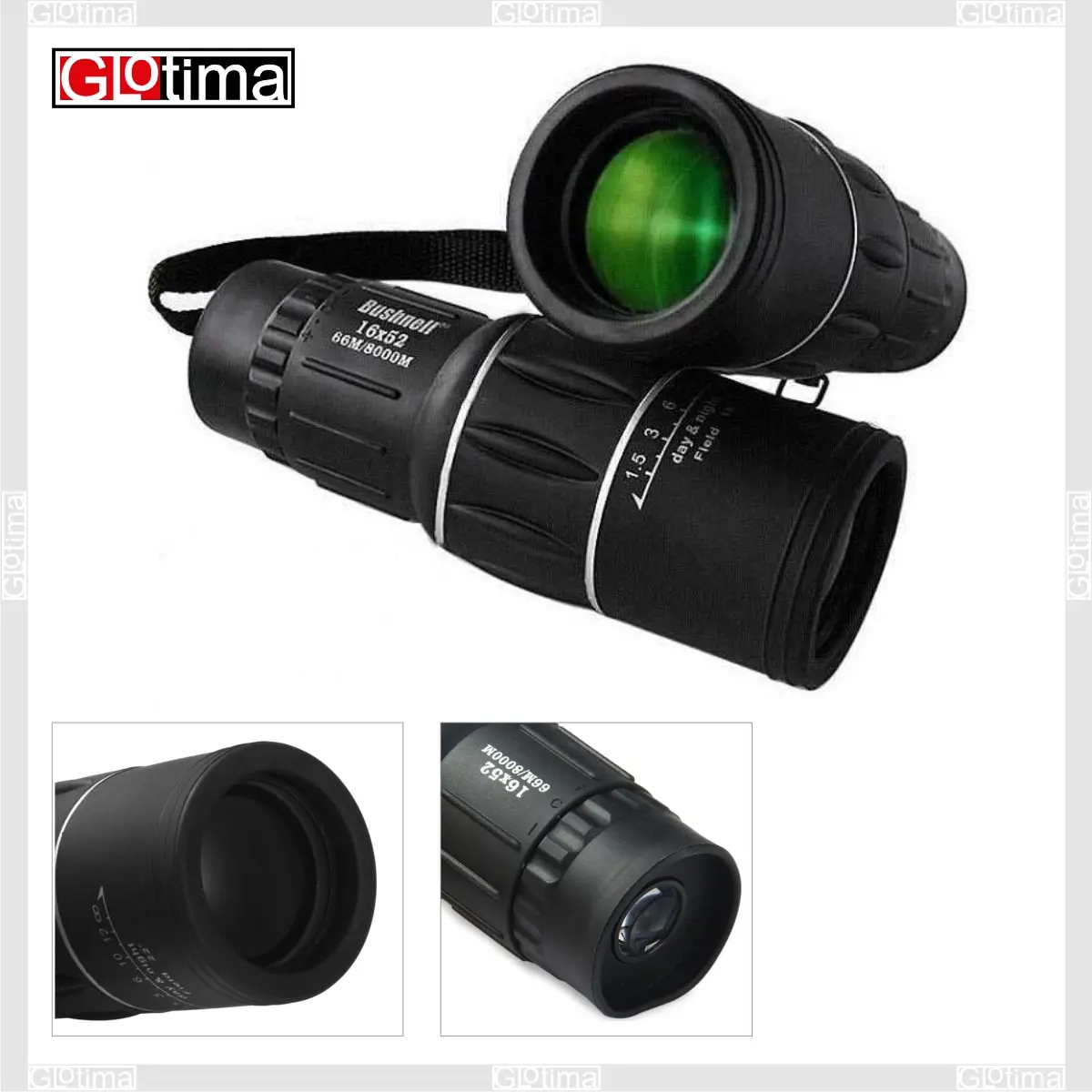 Teropong Monokular Focus Zoom Lens Adjustable Telescope 16x52