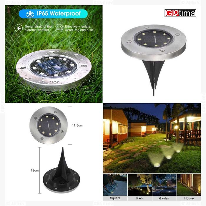 Gambar Lampu Lantai Tanam Taman Outdoor Solar Tenaga Surya Waterproof LED dari Glotima Kota Administrasi Jakarta Barat Tokopedia
