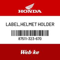 Gambar LABEL, HELMET HOLDER 87511-323-670 SUPER CUB 70 Suku cadang Honda dari Webike Indonesia Kota Administrasi Jakarta Selatan 1 Tokopedia