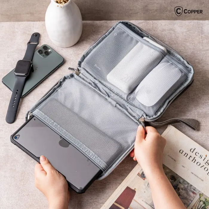 COPPER Tas Gadget Double Layer Powerbank Waterproof / Travel Organizer 4