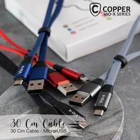 Gambar COPPER Kabel Data Powerbank 30cm|Fast Charging|Quick Charging - Micro - Hitam dari Copper Samarinda Official Kota Samarinda 3 Tokopedia