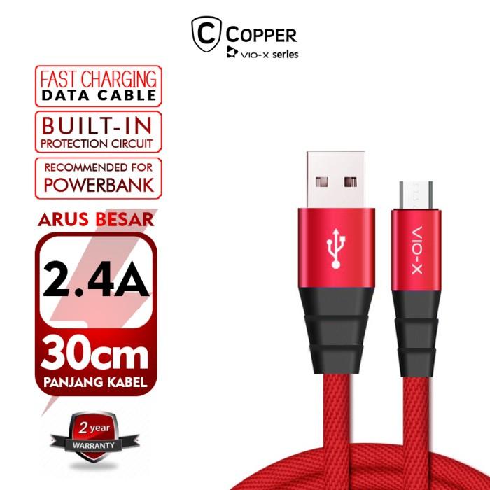 Gambar COPPER Kabel Data Powerbank 30cm|Fast Charging|Quick Charging - Micro - Hitam dari Copper Samarinda Official Kota Samarinda Tokopedia