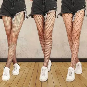 Stfh Velvet Net Fishnet Stocking Jala Jaring Net Sexy Pantyhose - Big