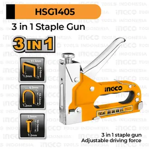 3-in-1 Staple Gun INGCO HSG1405 - Stapler Staples Steples Tembak Jok Motor
