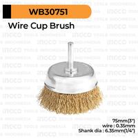 Gambar Wire Cup Brush (Bor 3") Kuningan INGCO WB30751 - Sikat Kawat Mangkok dari INGCO Tools by GUNKA Kota Tangerang Selatan 1 Tokopedia