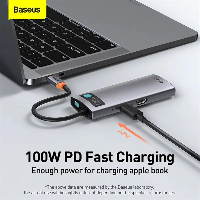 BASEUS 8 in 1 Multifunctional HUB Docking Station USB Type-C 2