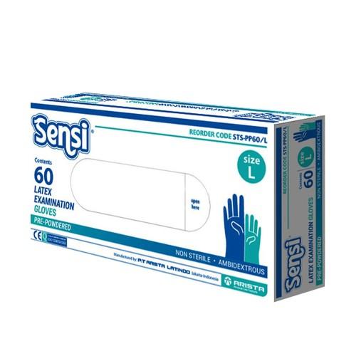 Gambar Sensi Gloves Latex Size L Box Isi 60 Pcs - Sarung Tangan Medis Karet dari Farmaku Kota Administrasi Jakarta Barat Tokopedia