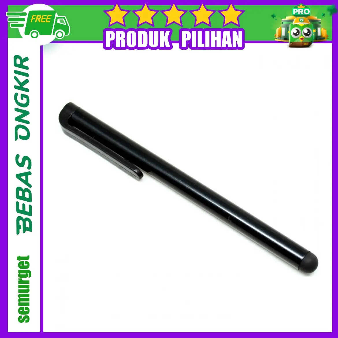 Stylus Aluminium untuk Smartphone & Tablet - Hitam