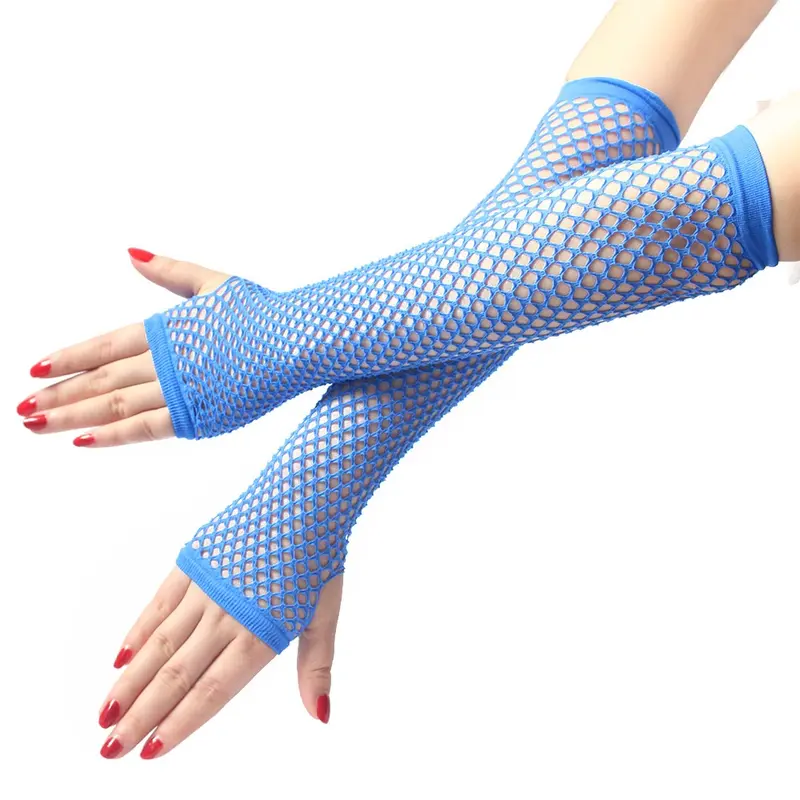 LGN sarung tangan jaring fihsnet setengah jari gloves cosplay wanita 3