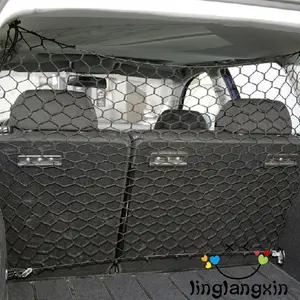 Mu♫-Universal Suv Car Dog Barrier Net Mesh Adjustable Divider Pet