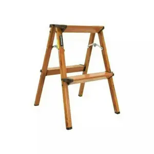 KRISBOW Tangga Aluminium 2 Step Motif Kayu