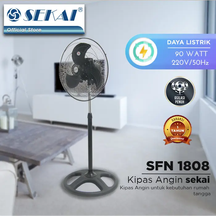 SEKAI Metal Stand Fan SFN1808 Kipas Angin 18 Inch SFN 1808 2