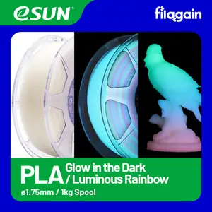 eSUN PLA Luminous Rainbow / 1.75mm / 1kg / Filament Glow in the Dark