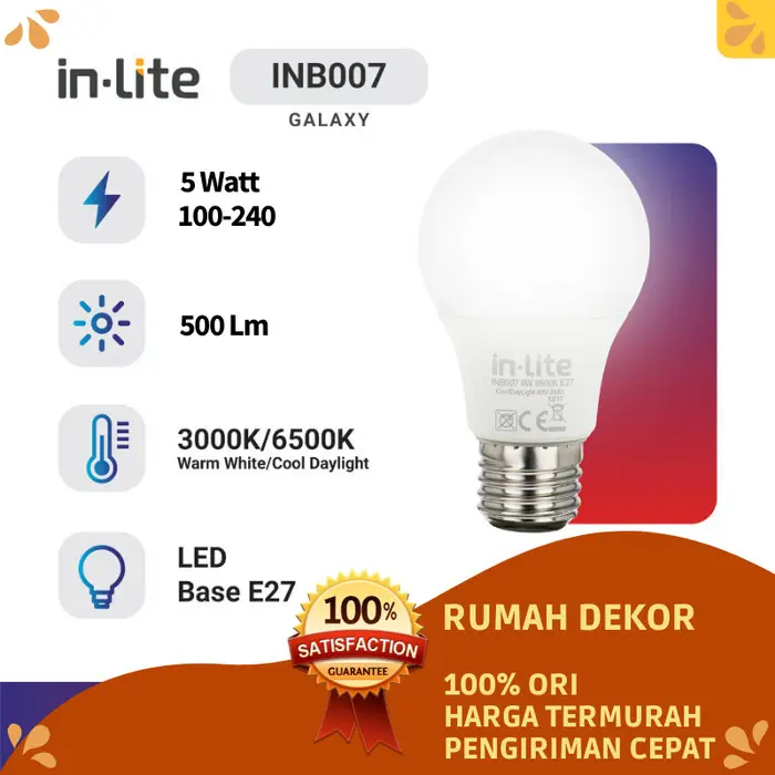 in-Lite, INB007, Bohlam Lampu LED Bulb, 5 Watt 0