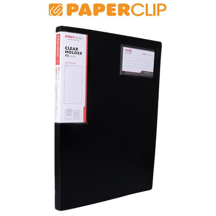 Gambar CLEAR HOLDER INTERX CHX120F FC ISI 20 BLACK dari Paperclip Indonesia Kota Administrasi Jakarta Selatan Tokopedia
