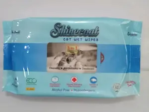 Shinecoat Wet Tissue 50 sheets for Cat - Tissue Basah Untuk Kucing