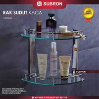 Gambar SUBRON Rak Sudut Kaca 2 Susun Stainless Tempat Sabun Shampoo Mandi dari SUBRON KITCHENWARE Kab. Bandung 3 Tokopedia