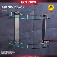 Gambar SUBRON Rak Sudut Kaca 2 Susun Stainless Tempat Sabun Shampoo Mandi dari SUBRON KITCHENWARE Kab. Bandung 2 Tokopedia