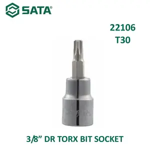 Mata Obeng Shock Bit Bintang T30 22106 - 3/8" Dr. Bit Socket Torx Sata