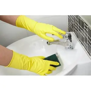 Sarung Tangan Karet Panjang Silikon Latex Cuci Piring Anti Air Dotted