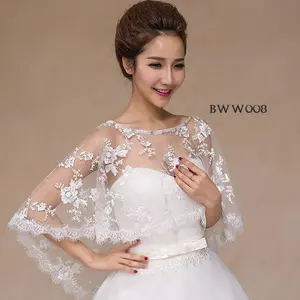 AKSESORIS BOLERO PESTA WEDDING LACE PUTIH l CARDIGAN PENGANTIN BWW008