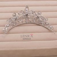 Gambar Mahkota Tiara Rambut Pesta Bridal Wanita l Lenka - MPM008 - Putih Silver dari Lenka Wedding Shop Kota Surabaya 4 Tokopedia