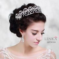 Gambar Aksesoris Mahkota Crown Mutiara Pesta Wedding l Lenka - MPW010 - Putih SIlver dari Lenka Wedding Shop Kota Surabaya 1 Tokopedia