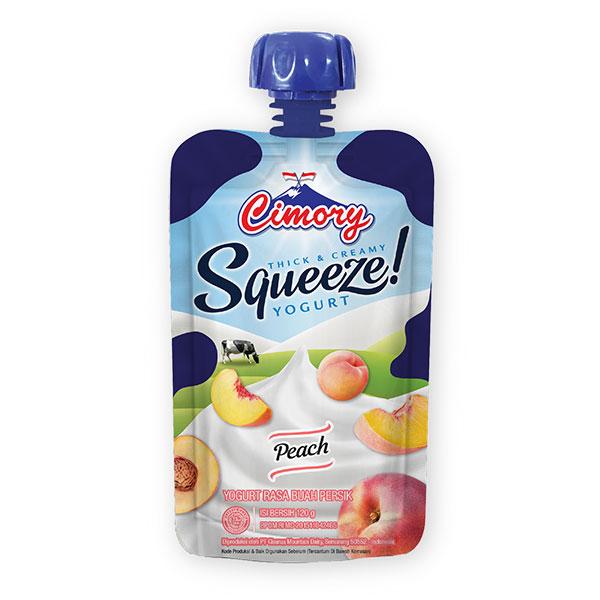 Gambar CIMORY YOGURT SQUEEZE PEACH 120 Ml dari Hypermart Palu dua Kota Palu Tokopedia